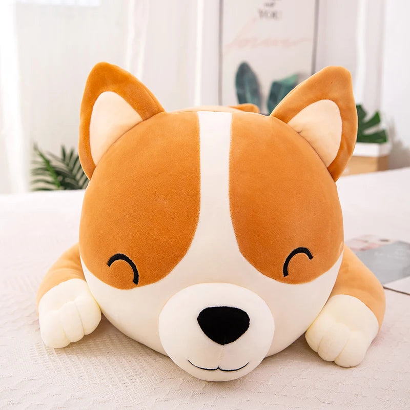 Giant Corgi Dog Plush Pillow – Soft Kawaii Stuffed Animal