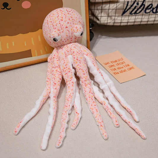 Giant Long Legs Octopus Plush Pillow – Soft Marine Stuffed Animal Pink