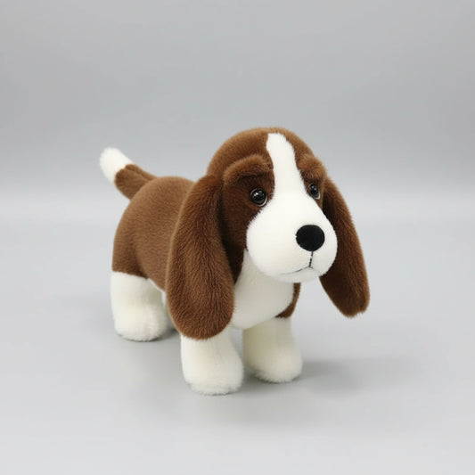 Standing Dachshund Plush Toy – Cute Lifelike Wiener Dog Stuffed Animal Style B 13.8" (35cm)