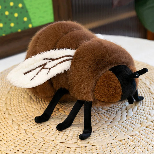 Funny Fly Plush Toy – Cute Cartoon Insect Stuffed Plush Brown 9.1" (23cm)