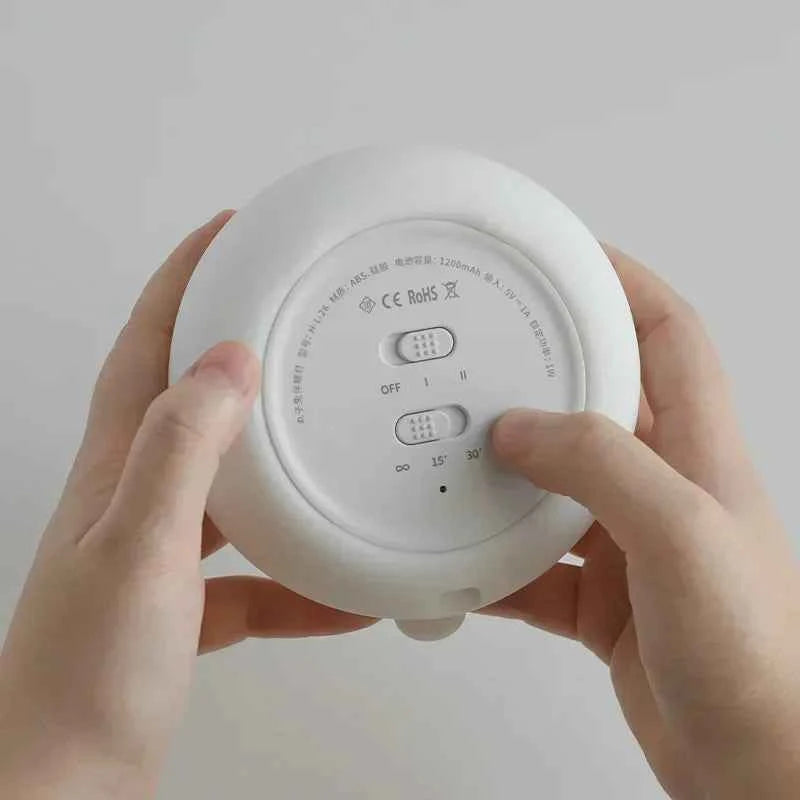 Kawaii Soft Silicone Bunny Night Light (4.6 in) - Rechargeable Timer Lamp