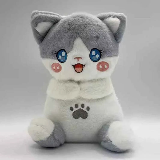 New Luminous Breathing Fox Cat Stuffed Animals Plush Cute Breathing Plush Dolls Children Sleeping Companion Toys Christmas Gifts