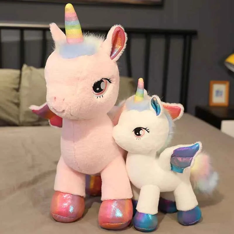 Rainbow Pegasus Unicorn Plush Toy – Magical Winged Pony Stuffed Animal