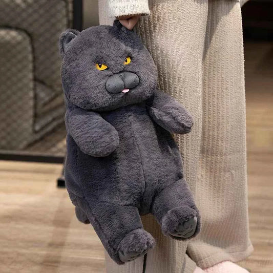Kawaii British Shorthair Cat Plush Toy – Chubby Stuffed Cat Hug Pillow