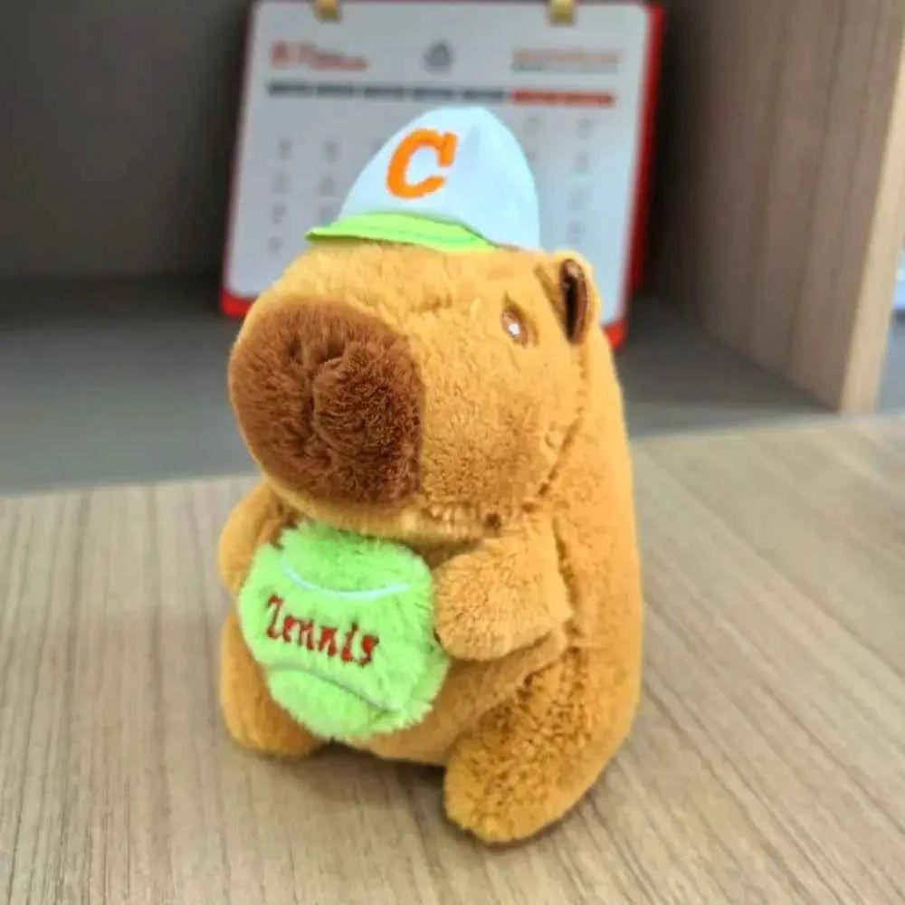 Cute 12cm Capybara Plush Toy: Hoodie, Wings & Keychain/Pendant Gift