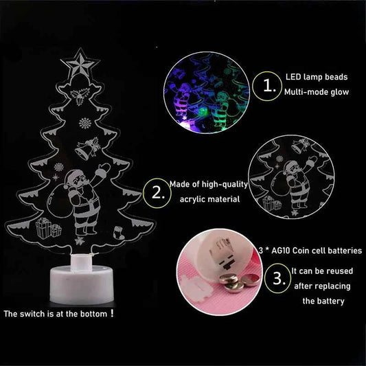 Mini LED Snowman Lamp (5.9 in) - Colorful Flashing Christmas Ornament & Party Decor