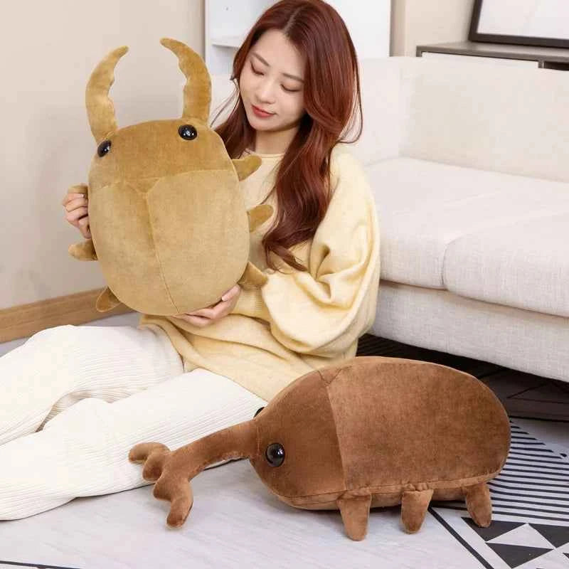 Hot 1pc 50cm/60cm Creative Simulation Insect Plush Toys Stuffed Cartoon Dolls Kawaii Beetle Pillow Kids Boys Birthday Gifts