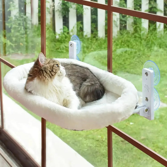 Cat Hammock Window Habitat Cat Sunbathing Glass Hanging Suction Cup Balcony Pet Nest Foldable Pet Bed Cat Supplies Accessories White cat nest