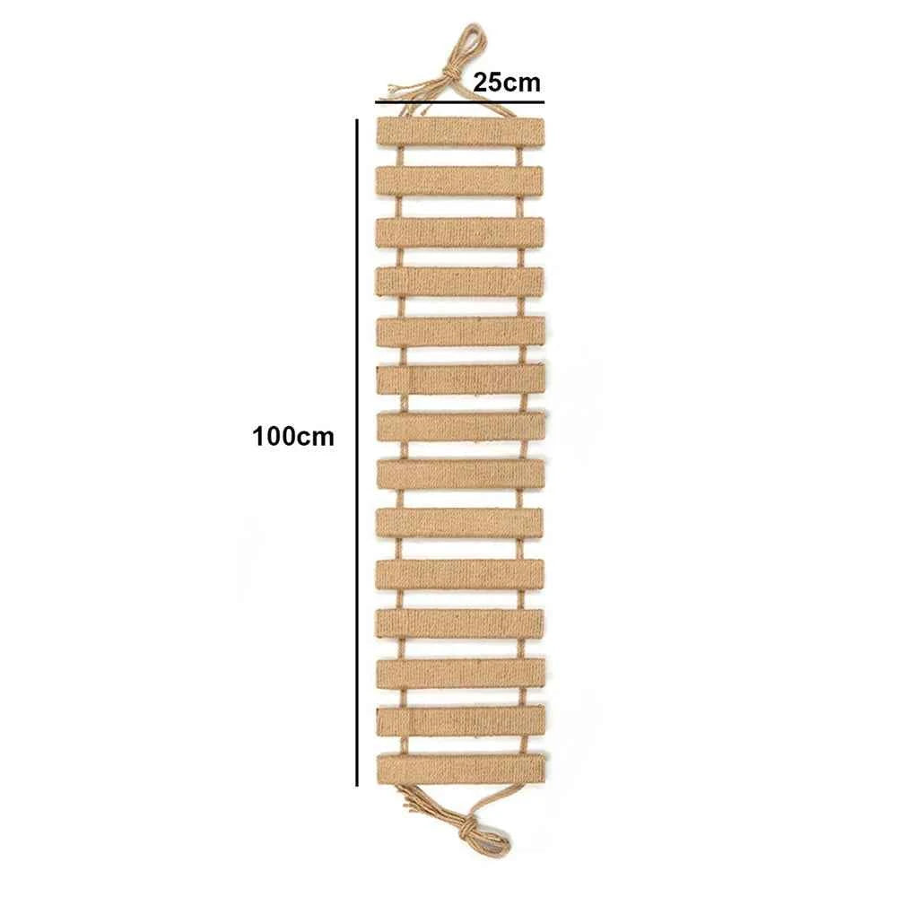 Cat Climbing Frame Bridge Cat Ladder Sisal Rope Wooden Cat 100cm