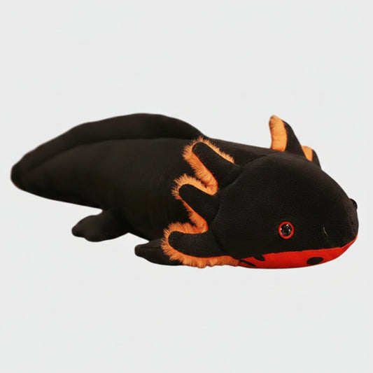 17.7" Kawaii Axolotl Stuffed Plush Toy - Simulation Ambystoma Pillow for Kids/Adults Black
