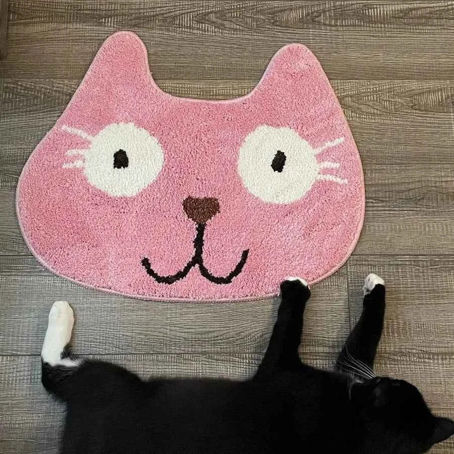 Alien Cute Cartoon Cat Floor Mat Bathroom Absorbent Mat B