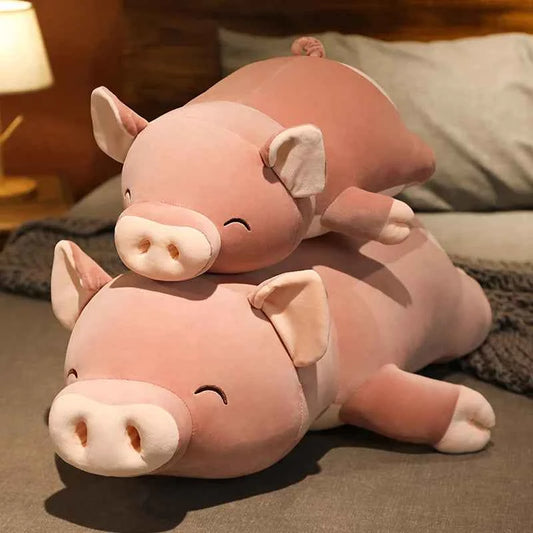 Giant Squishy Pig Plush Toy – Soft Chubby Pig Stuffed Animal Body Pillow