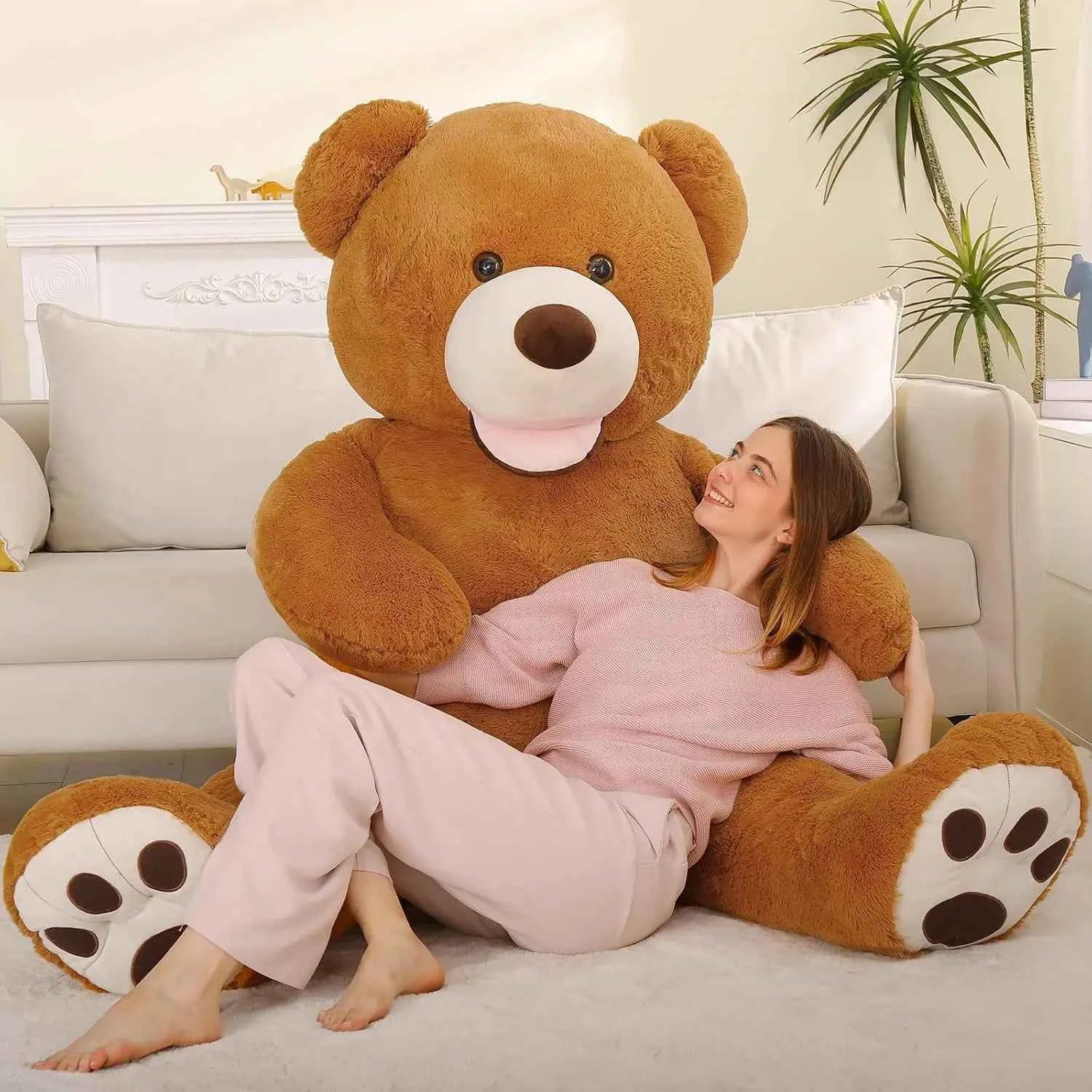 MaoGoLan Giant Teddy Bear 6 Feet Tall, Valentines Big Teddy Bear Stuffed Animal, Adorable Human Size Teddy Bear Plush For Lover