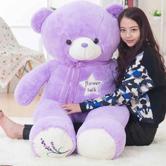 Giant Purple Bear Plush Toy (13.8-47.2 in) - High Quality Stuffed Animal Doll Gift