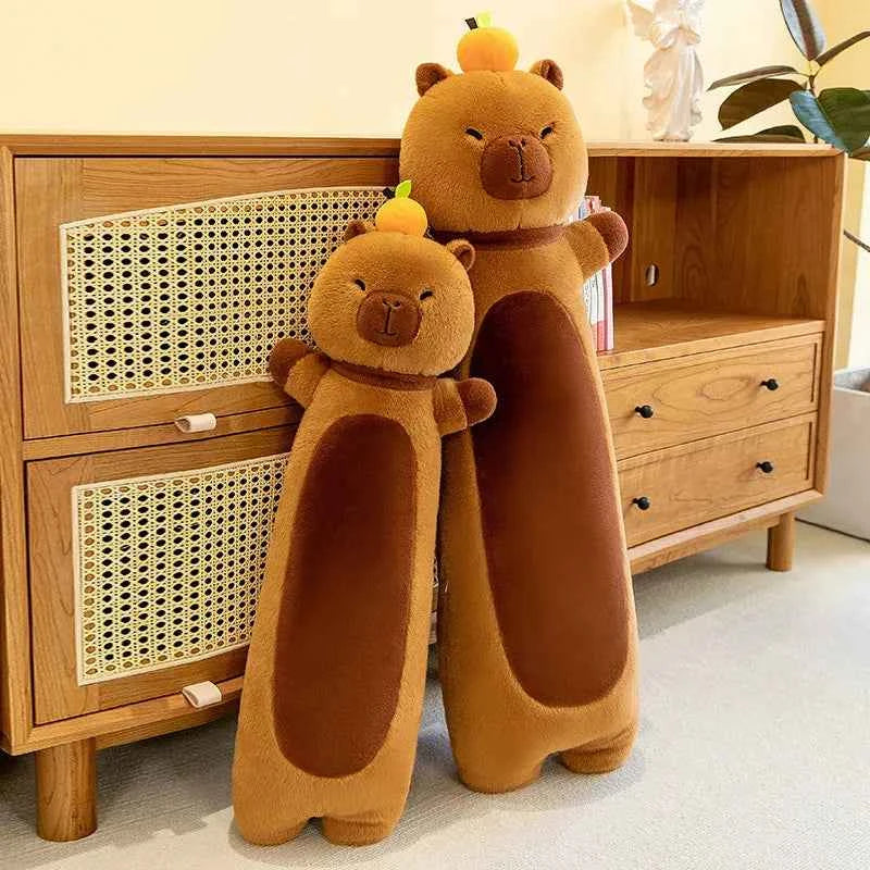 Kawaii Giant Long Capybara Plush Pillow (21.7-43.3 in) - Soft Stuffed Animal Gift