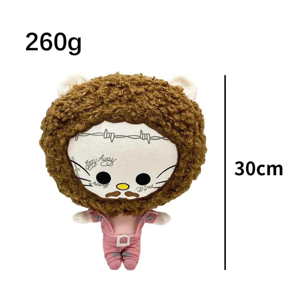 Hello Kitty Post Malone Plush Doll (11.81 inches) - Big Head Pink Suit Stuffed Toy