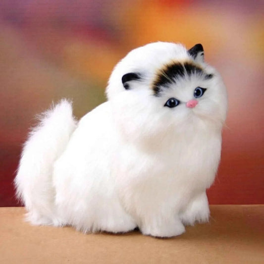 Kawaii Long-Haired Cat Plush with Sound