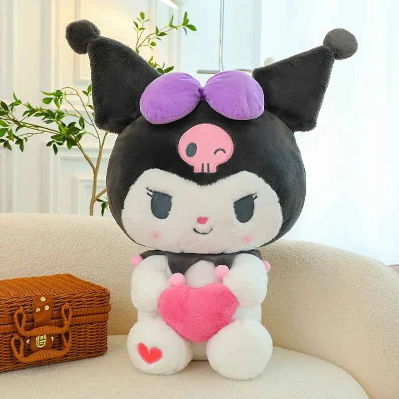 Sanrio Plushies Toys 30/45/60cm Kuromi Cinnamonroll Hearts Series Stuffed Plush Dolls Cute Soft Plushy Christmas Gifts For kids
