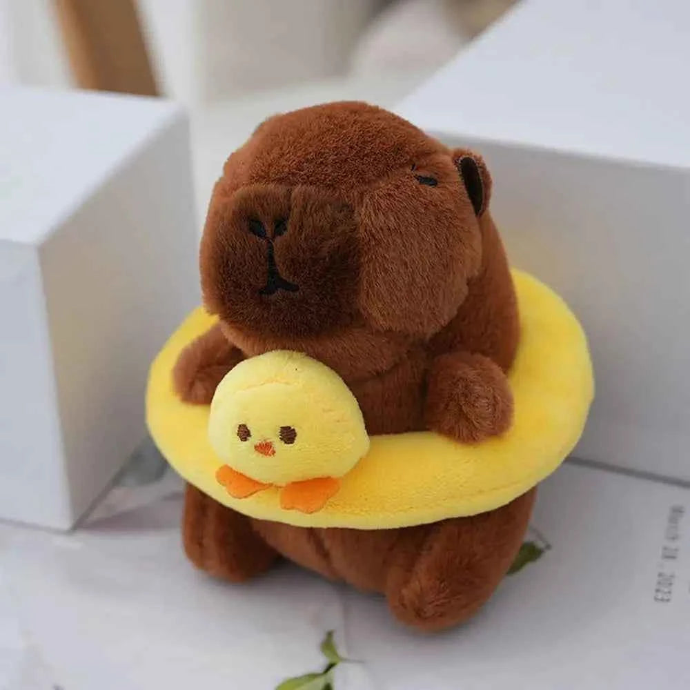 Cute 12cm Capybara Plush Toy: Hoodie, Wings & Keychain/Pendant Gift