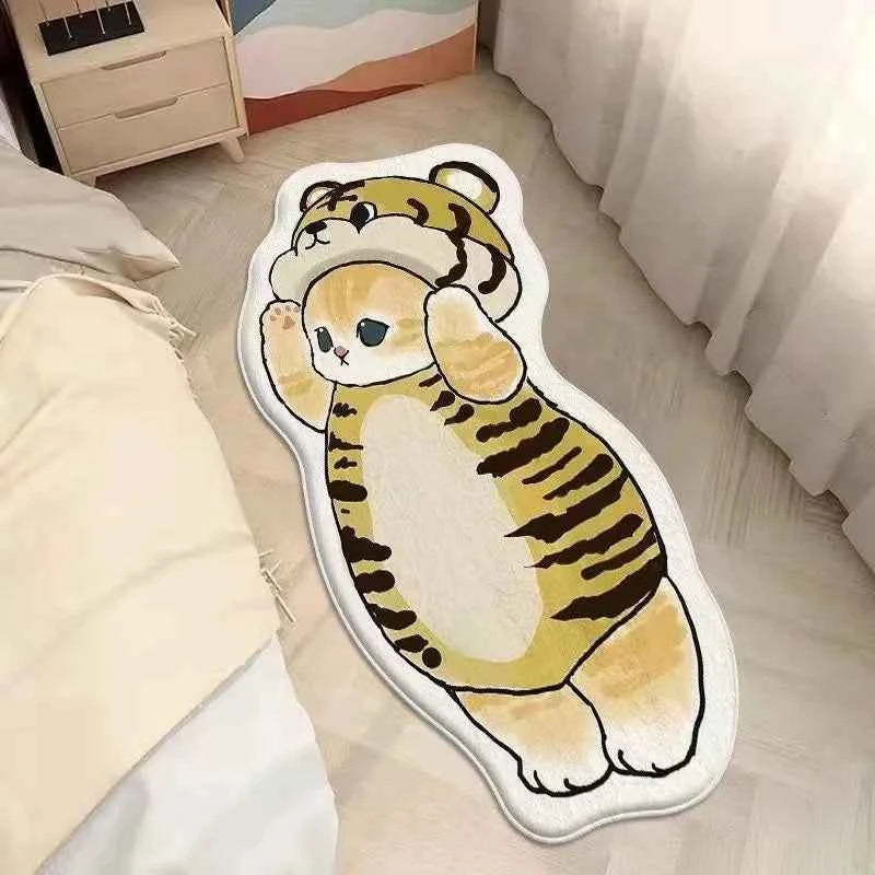 Cartoon Cat Carpet Plush Warm Bedside Blanket Cute Girlish JFYR lint-free 10