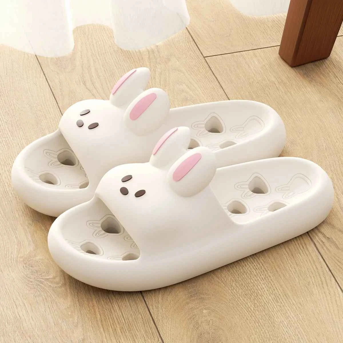 House Slipper Women Rabbit Cute Cloud Sandals Summer Flip White