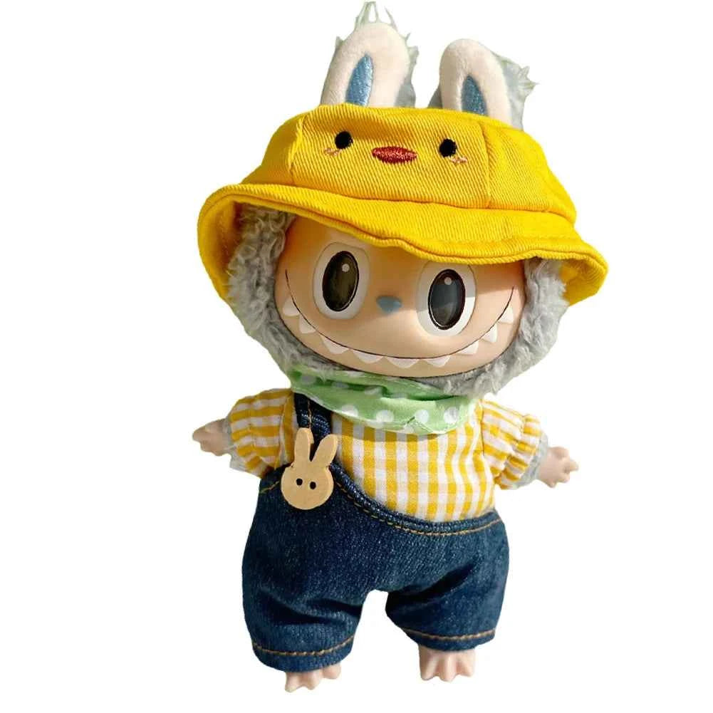 For Labubu 15-17cm V1 v2 Clothes Outfit Sitting Clothes Cute Sweater Hat Outfit Accessories Fashion Dolls Accessories No Dolls