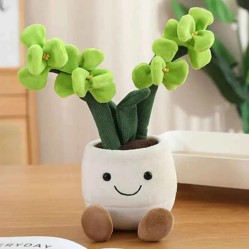 35cm flowerpot figurine simulation filled plush toy figurine cartoon anime cute pillow fun home decoration office ornament