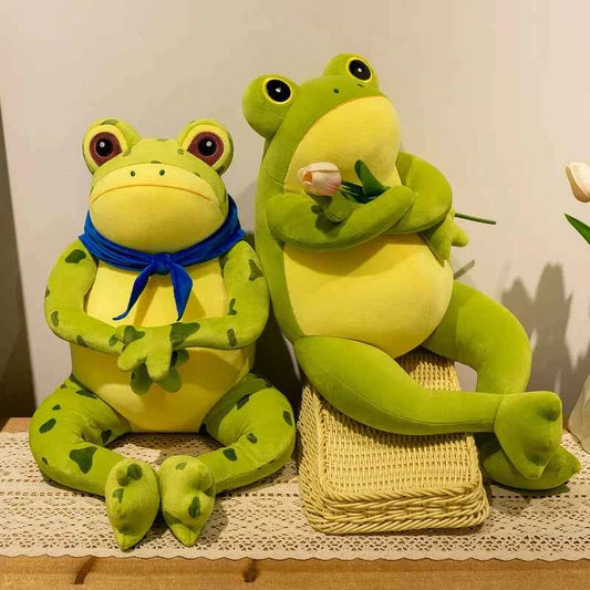 50cm Cute Cozy Frog Plushies Soft Stuffed Animal Funny Frog