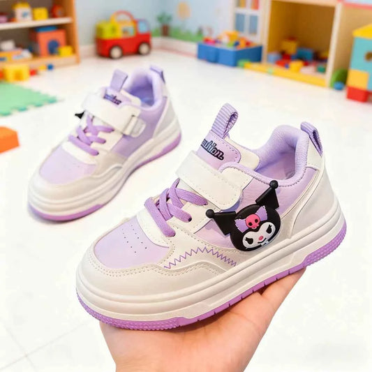 Kids'Casual Shoes Sneakers Cartoon PU Leather Spring Autumn Sports Shoes For Children Anti-slip Pink Pruple Shoes Size 22-36