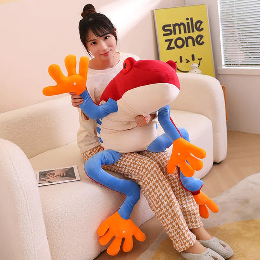 75cm Giant Colorful Frog Plush Doll Pillow Long Legs Big