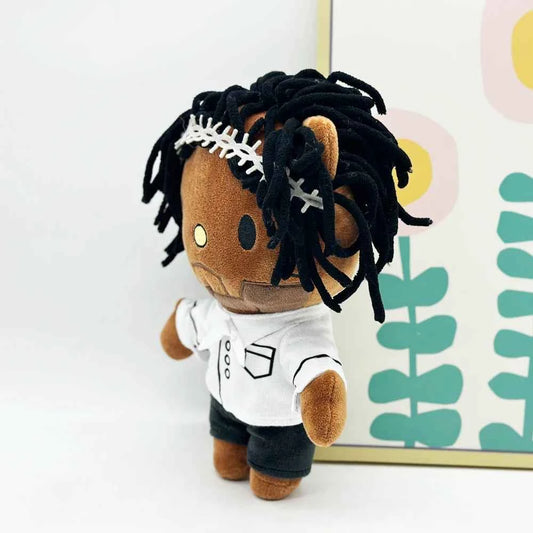 Hello Kitty Kendrick Lamar Plush Doll (9.84 inches) - Curly Hair Figure Stuffed Toy