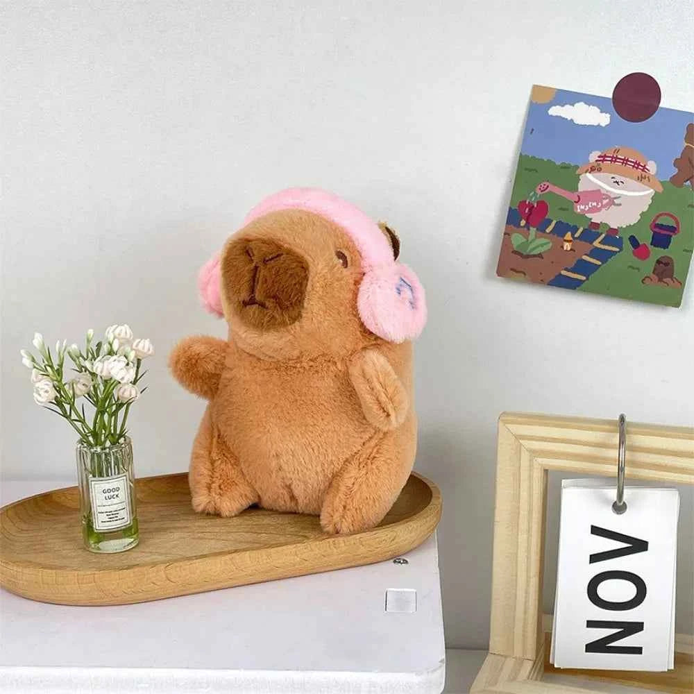 Cute 12cm Capybara Plush Toy: Hoodie, Wings & Keychain/Pendant Gift