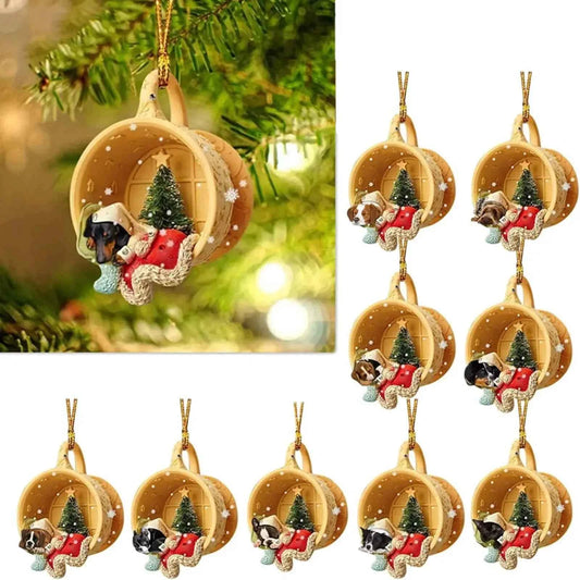 Cute Animal Christmas Tree Pendant (3.1 in) - Festival Party Ornament & Xmas Gift