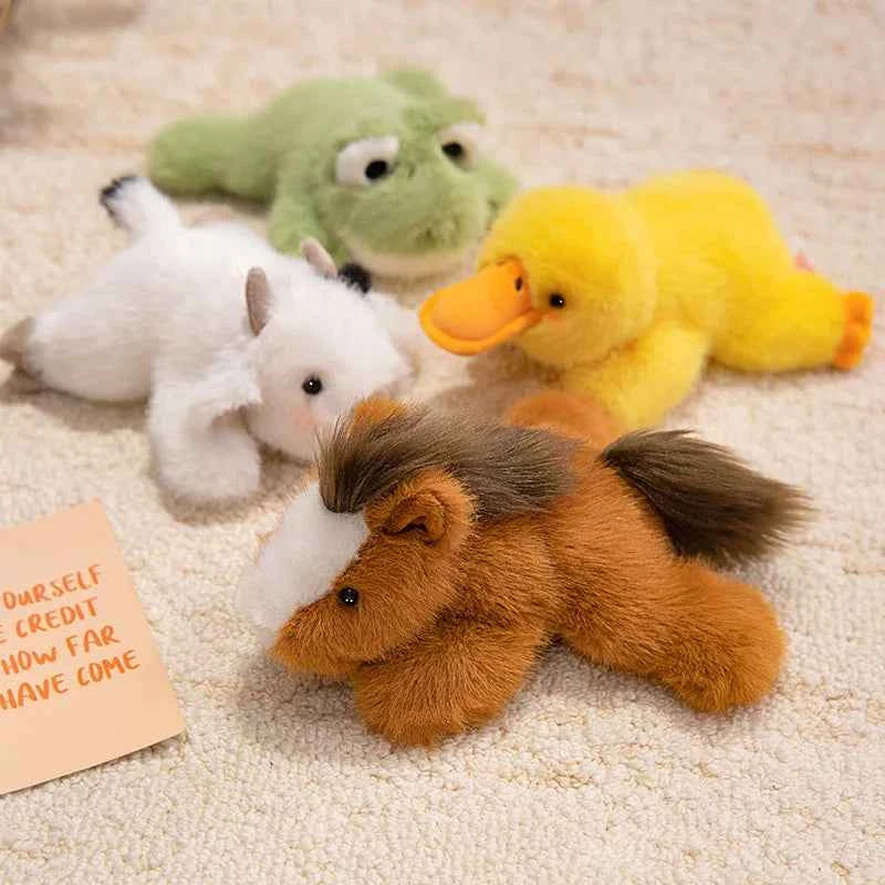 Kawaii Cartoon Plush Wrist Rest Doll (7 in) - Horse, Duck, Cow, Frog Stuffed Animal Office Companion