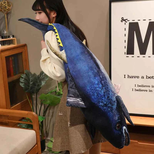 Realistic Bluefin Tuna Plush Toy – Kawaii Tuna Stuffed Animal Pillow
