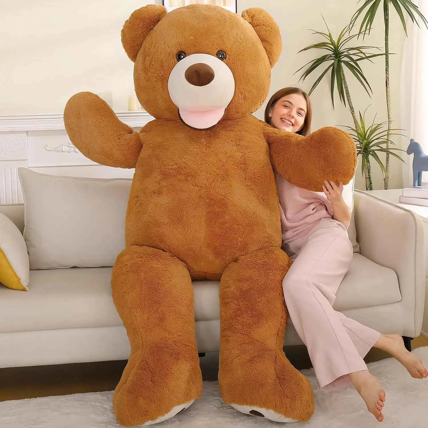MaoGoLan Giant Teddy Bear 6 Feet Tall, Valentines Big Teddy Bear Stuffed Animal, Adorable Human Size Teddy Bear Plush For Lover