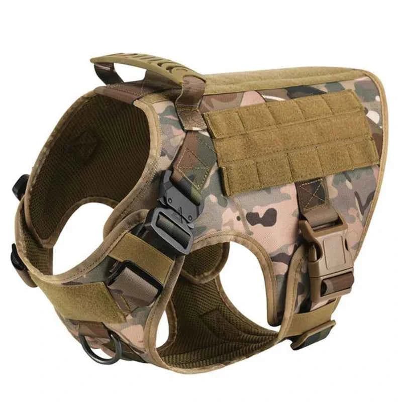 Heavy-Duty No-Pull Dog Harness and Leash Set - Tactical Training Vest for Medium & Large Dogs (German Shepherd, Malinois)