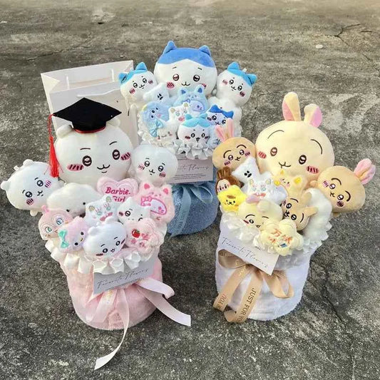 Hot Chiikawa/Usachi/Little Eight Plush Doll Bouquet - Creative Best Friends Gift