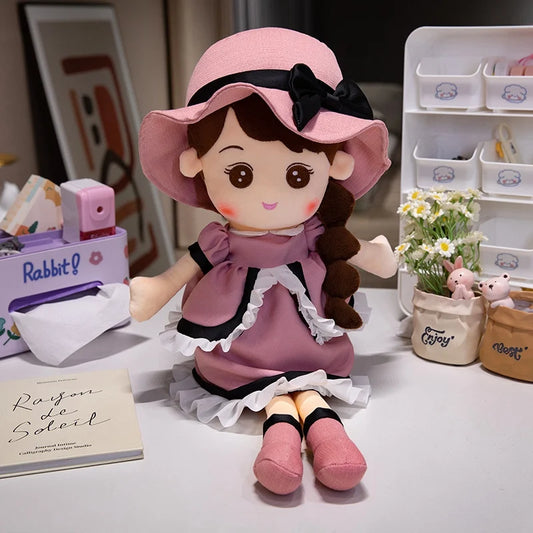 Kawaii Plush Girl Doll – Soft Stuffed Doll Toy for Kids and Decor