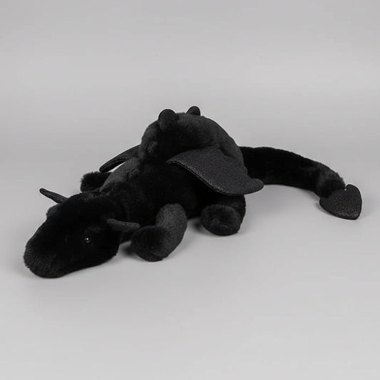 Large Soft Rainbow Dragon Plush Toy - Sky Flying Stuffed Animal Pillow Gift Black Dragon