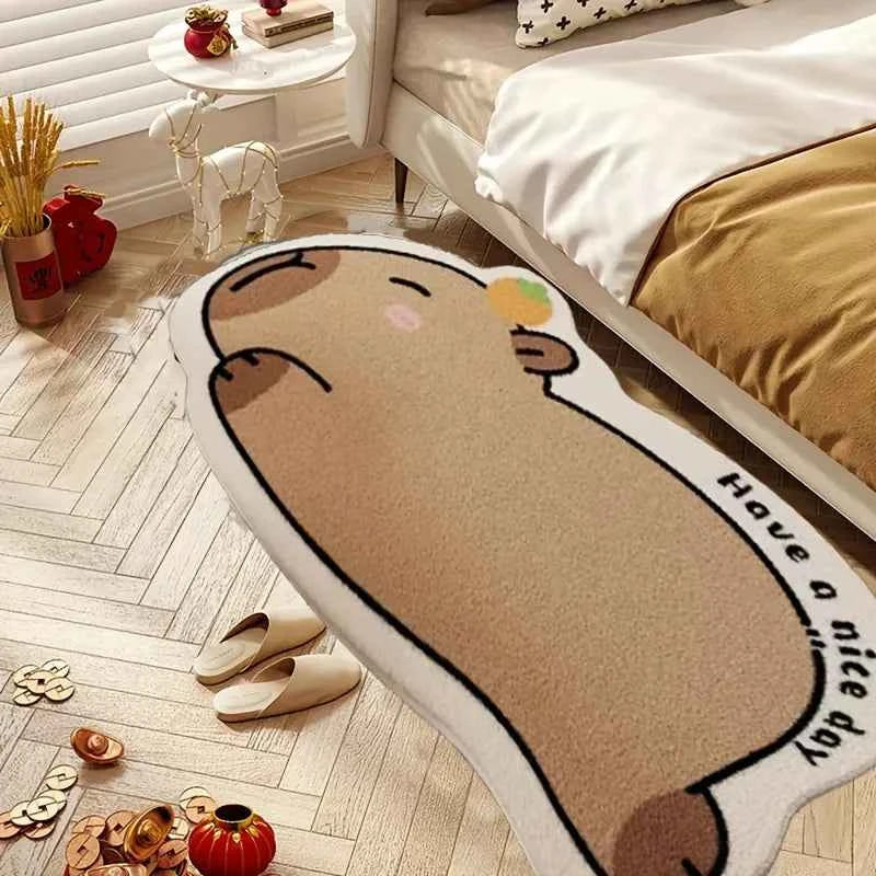 Cute Capybara Rug Warmth-Retaining & Non-Slip Bedroom & Mat LFYR-2