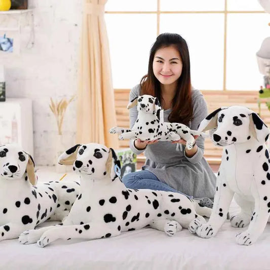 Giant Realistic Dalmatian Dog Plush Toy – 35.4" Simulation Puppy Body Pillow