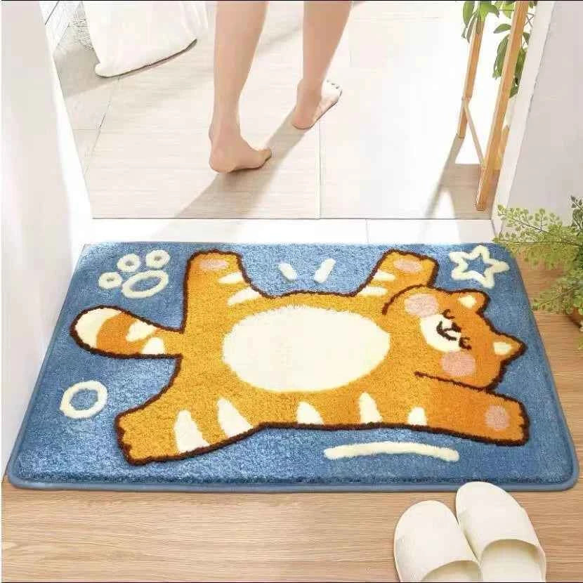 Cute Rabbit Carpet Bathtub Carpet Non-Slip Absorbent Mat To FYR8