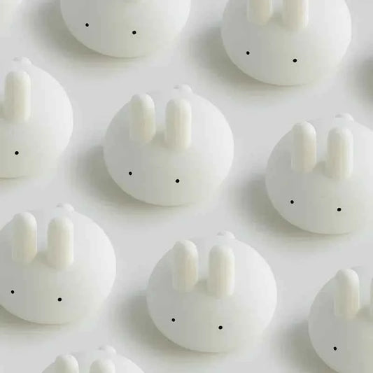 Kawaii Soft Silicone Bunny Night Light (4.6 in) - Rechargeable Timer Lamp
