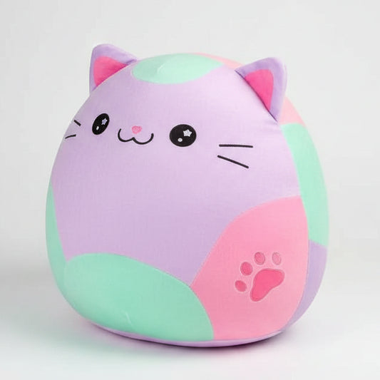 Cute Cartoon Cat Plush Pillow Set – 3pcs Soft Stuffed Dolls