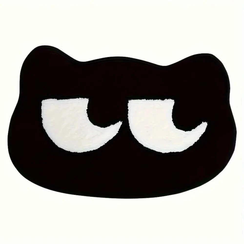 Minimalist Black Cat Carpet Soft Absorbent Non-Slip Doormat NFYR-1