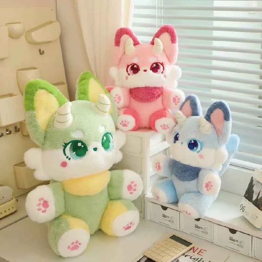 Kawaii Phantom Fox Plush Toy 30–50cm – Soft Fox Pillow Cute Stuffed Animal Gift