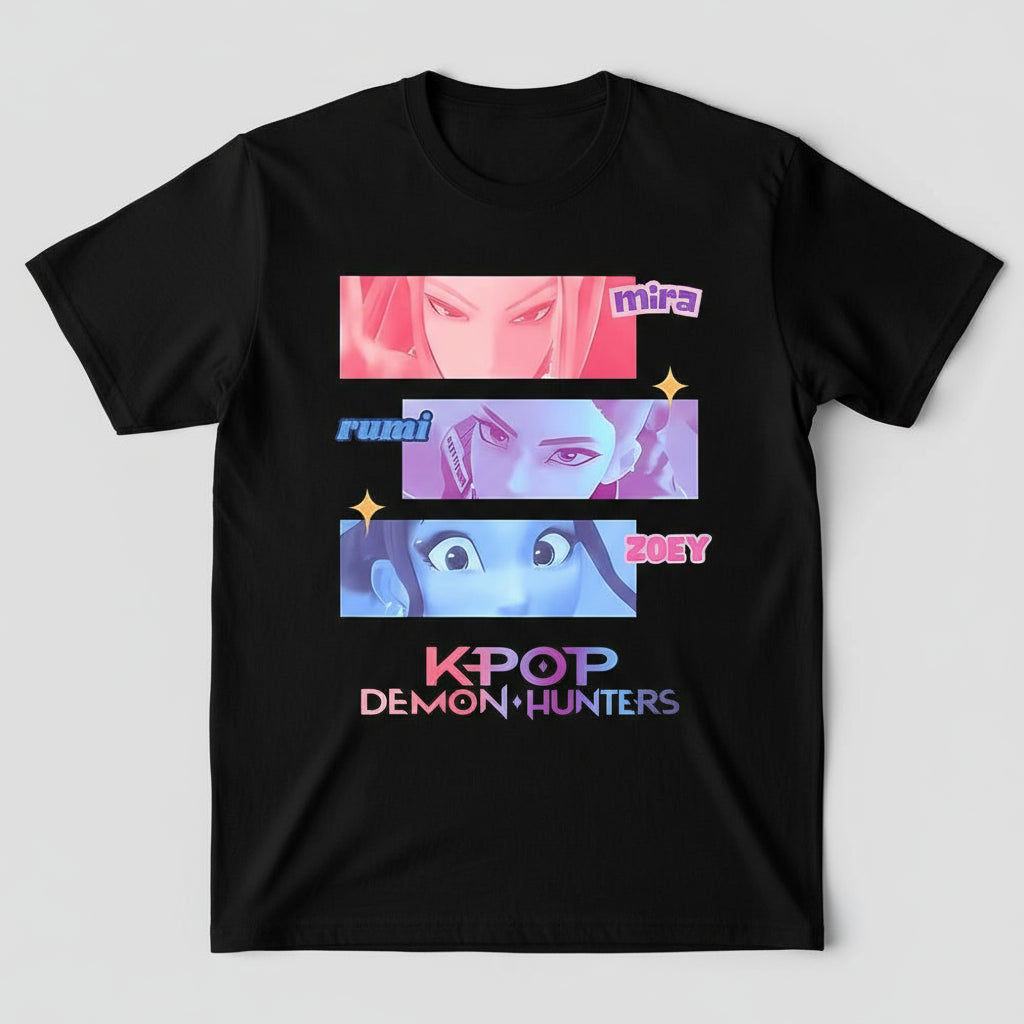 Kpop Demon Hunter T-shirt Summer New HD Tiger Print Pure Cotton Breathable T-shirt for Men and Women Round Neck Casual Soft Top