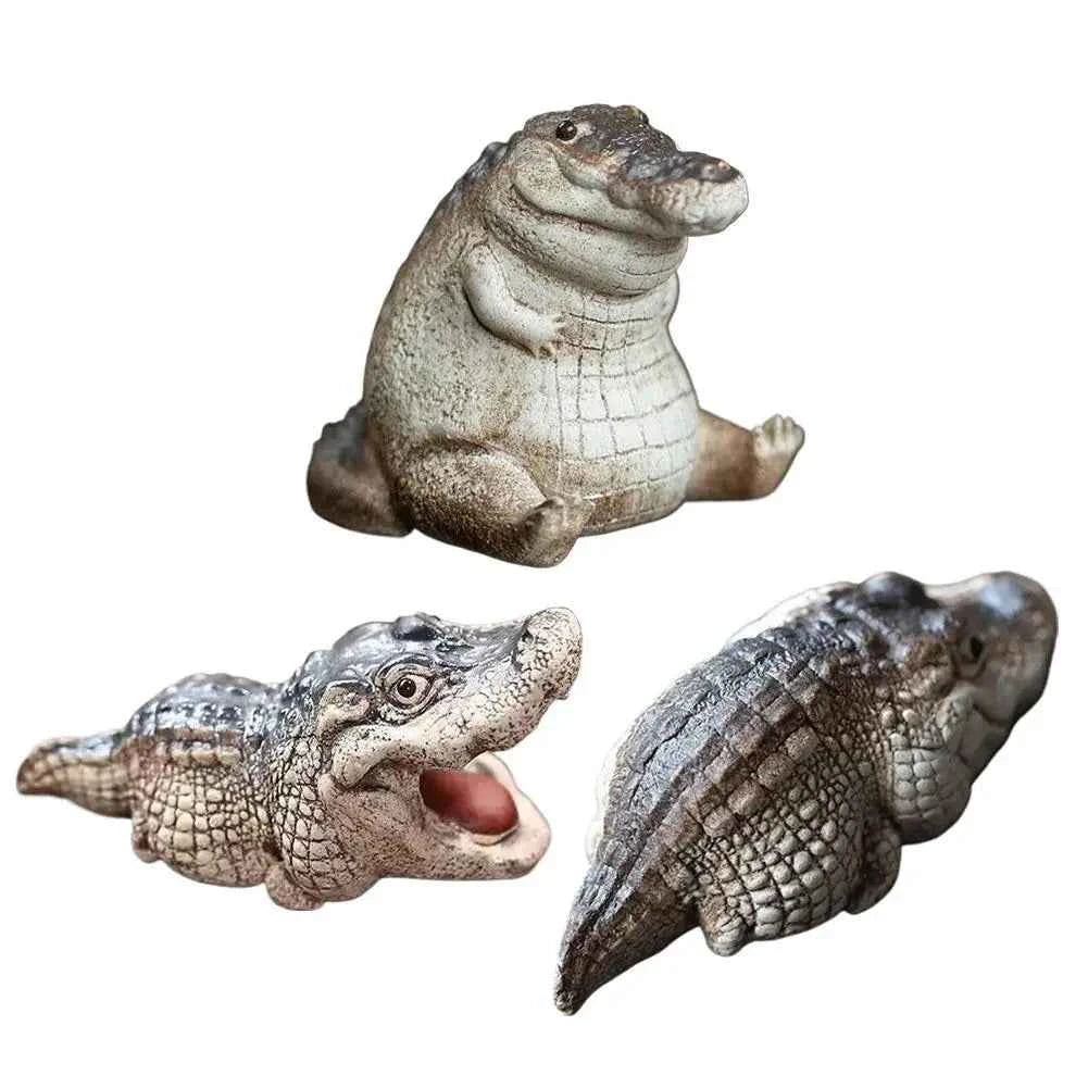 Mini Chubby Crocodile Figurine Realistic Little Gift 3PCS MIX