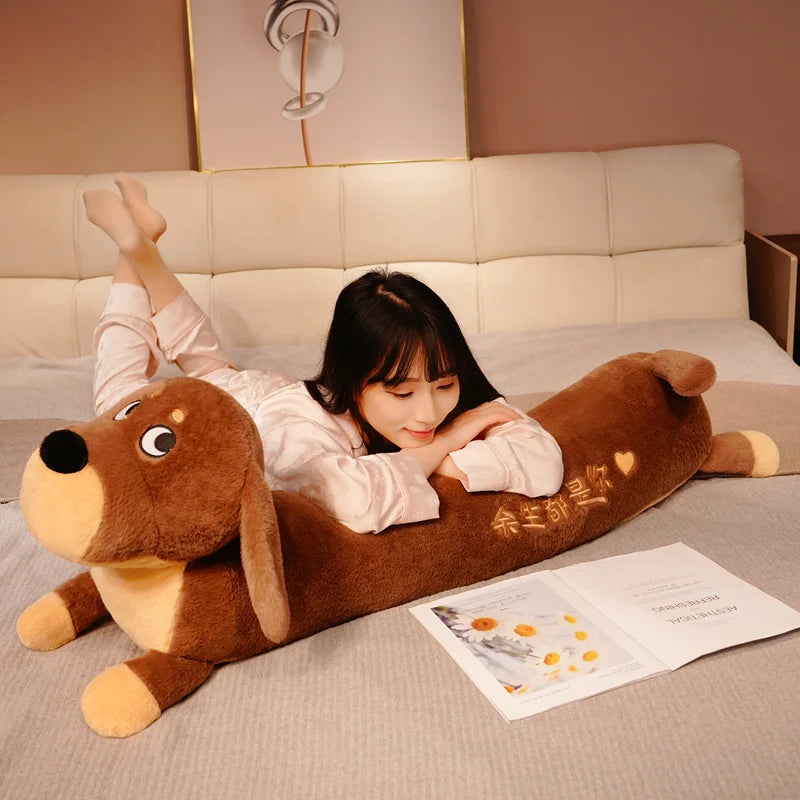 Dachshund Long Plush Toy – Soft Stuffed Dog Body Pillow Sleeping Cushion (80cm)